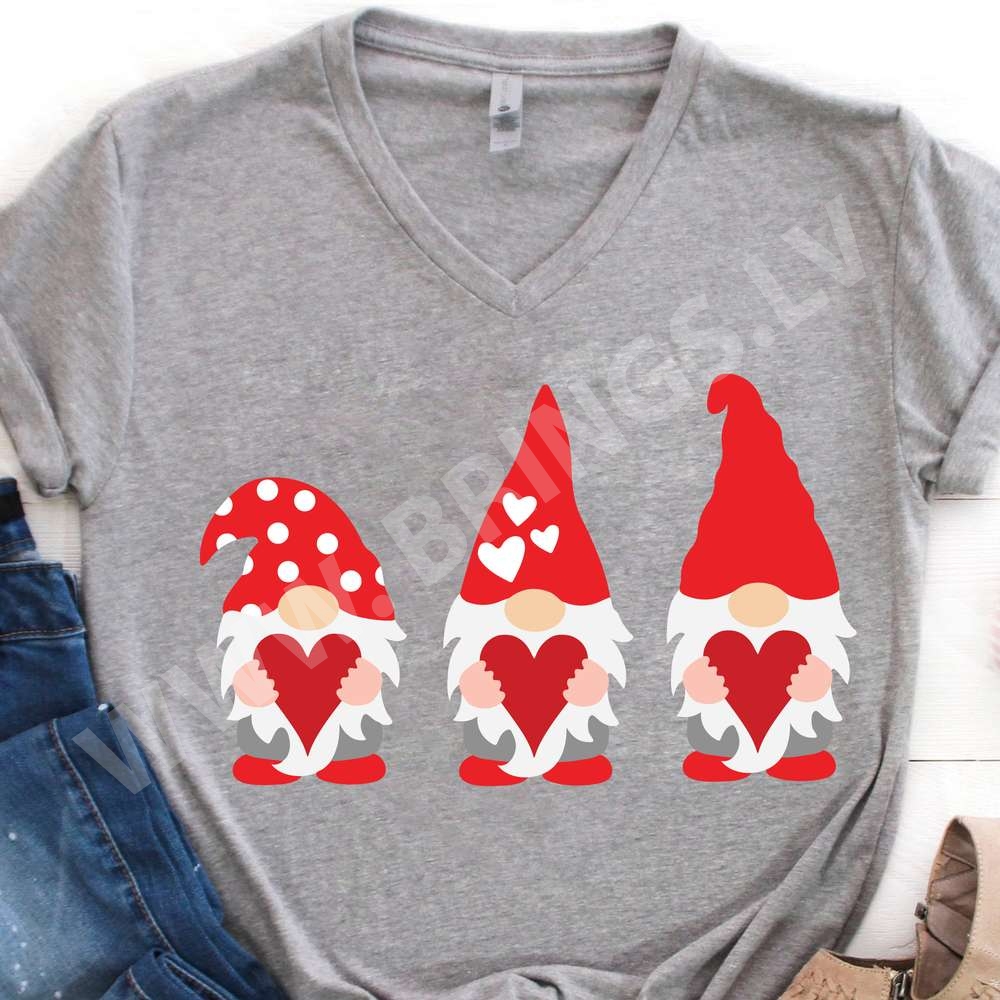 Valentine Gnome SVG Cut File