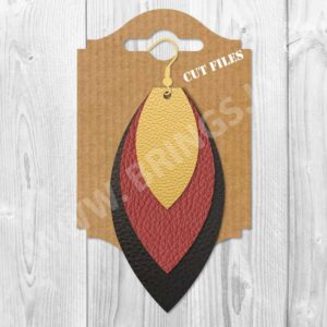 Leaf Stacked Earrings SVG
