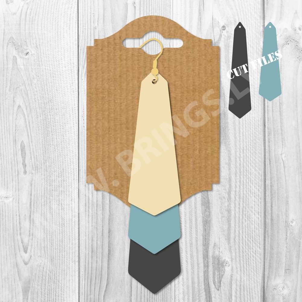 Long Triangle Stacked Earrings SVG