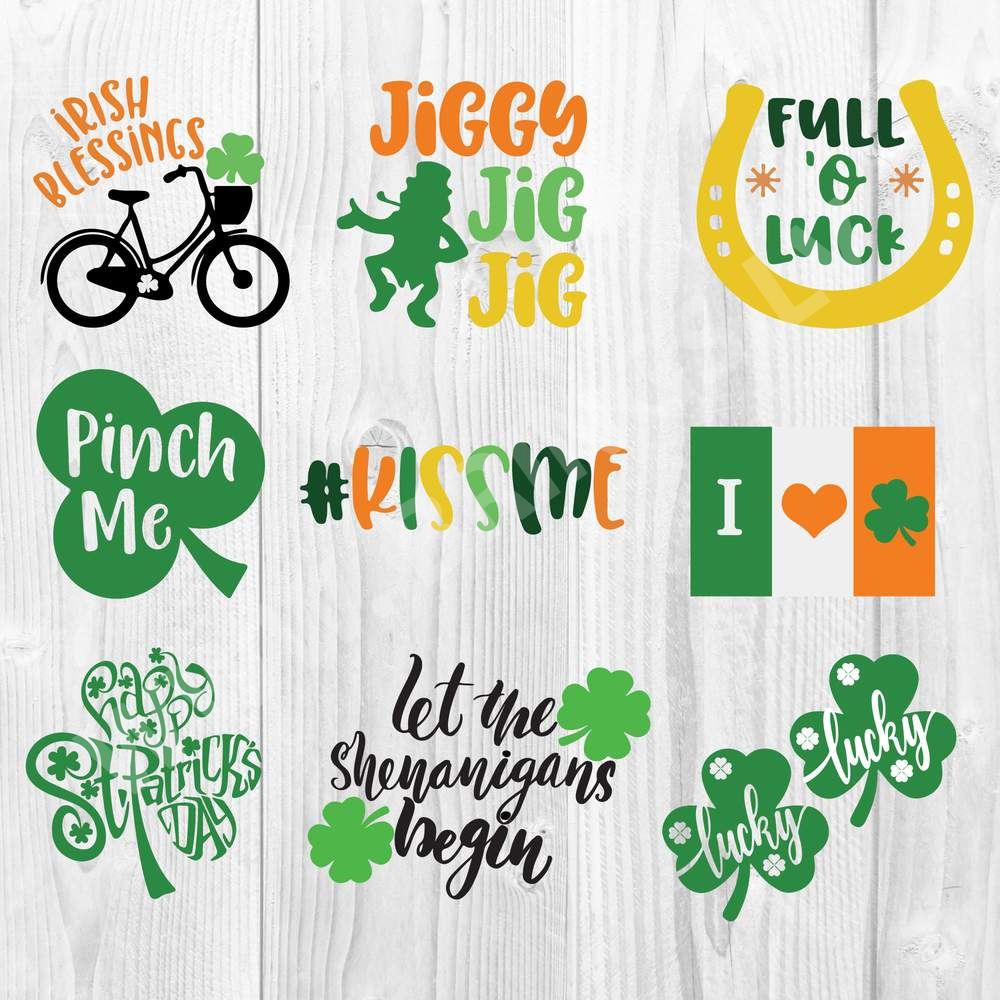 St Patricks Day SVG Lucky SVG Digital Download for Cricut Silhouette Lucky Shamrock SVG Glowforge Includes the Iron on Transfer Version
