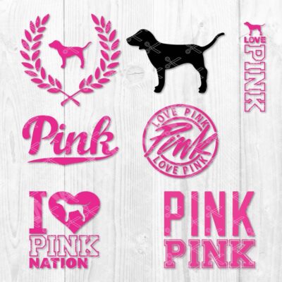 Love Pink Logos SVG