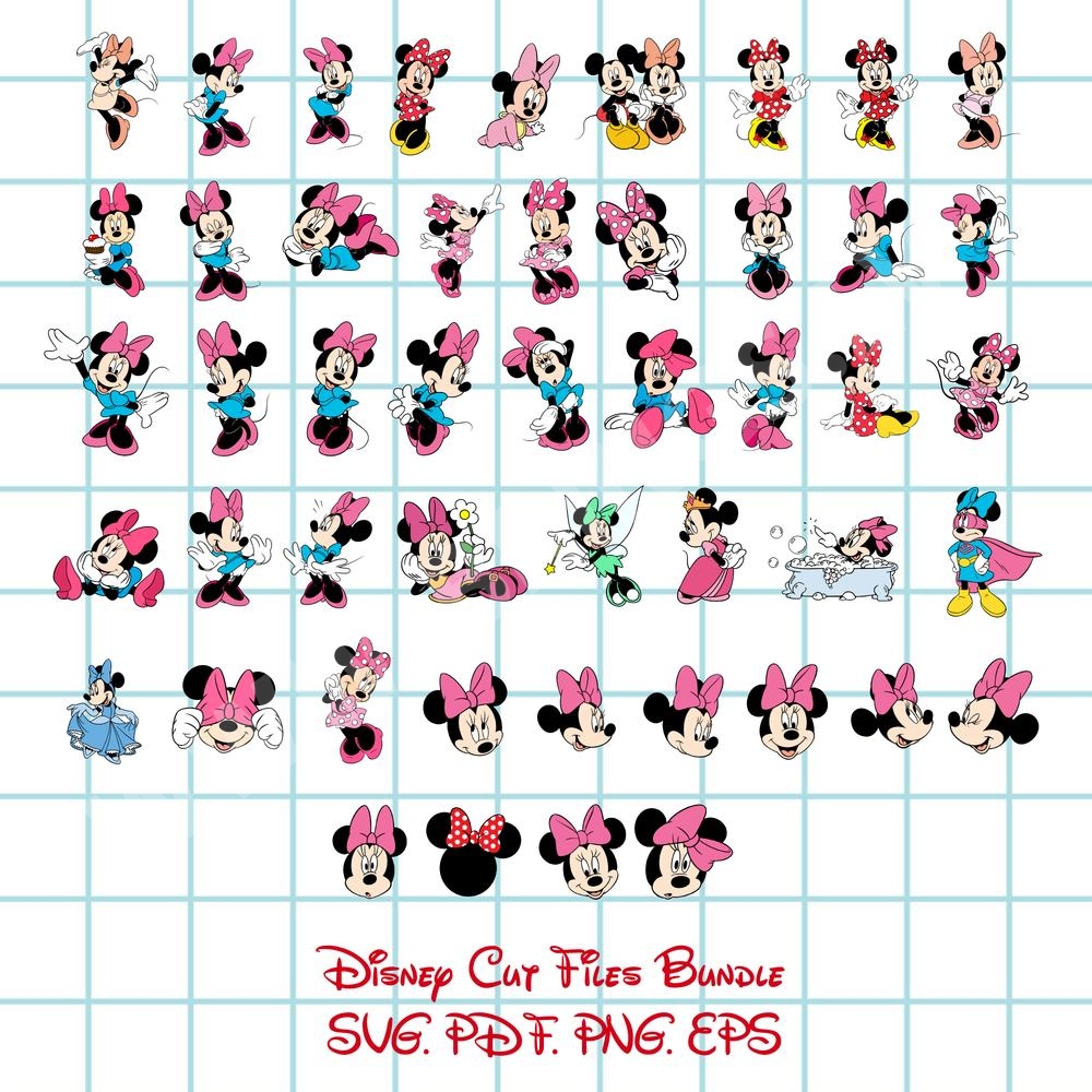 Download Minnie Mouse Svg Png Dxf Pdf Eps Bundle SVG, PNG, EPS, DXF File