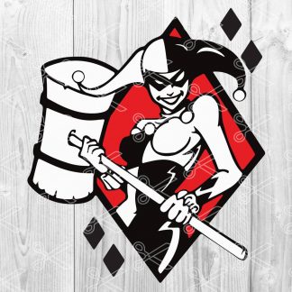 Harley Quinn SVG, DXF, PNG, EPS, Cut Files - Batman Joker SVG