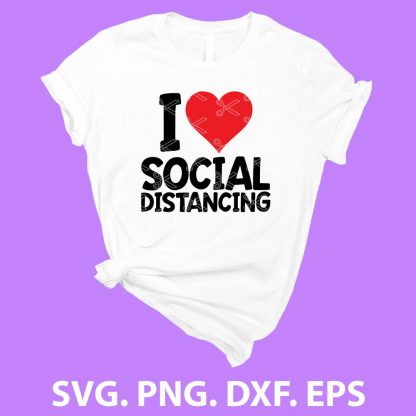 LOVE SOCIAL DISTANCING SVG