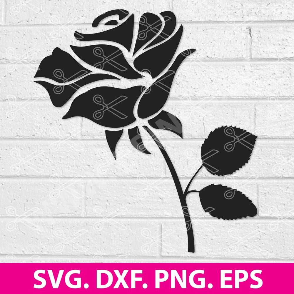 Download Rose Svg Dxf Png Eps Cut Files Rose Clipart Rose Cricut PSD Mockup Templates