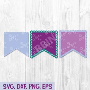 Scalloped banners svg