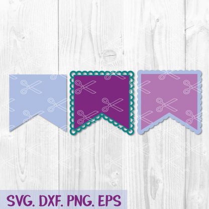 SCALLOPED BANNERS SVG