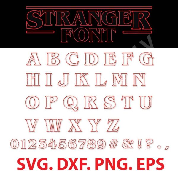 Stranger Things Font SVG
