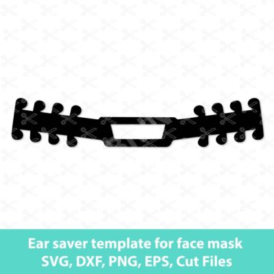 Ear saver template for face mask SVG