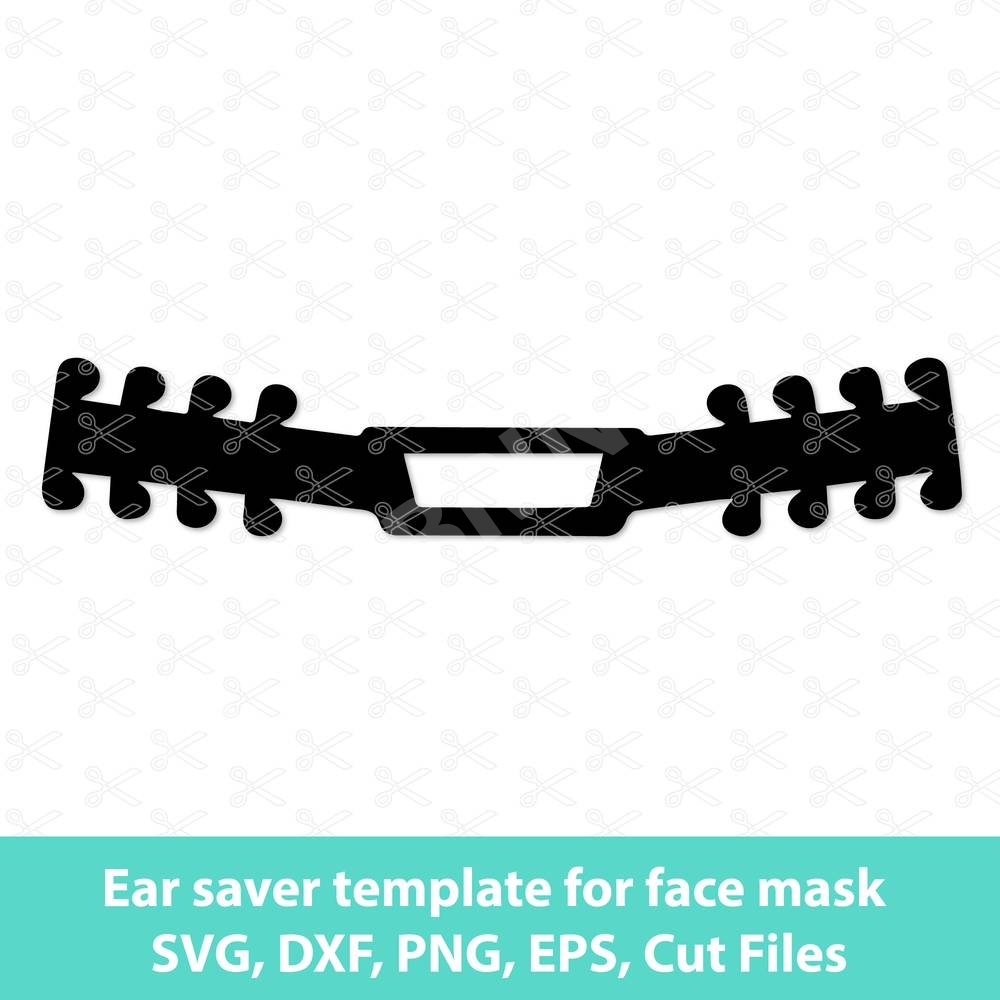 Download Ear Saver Template For Face Mask Svg Dxf Png Eps Cut Files PSD Mockup Templates