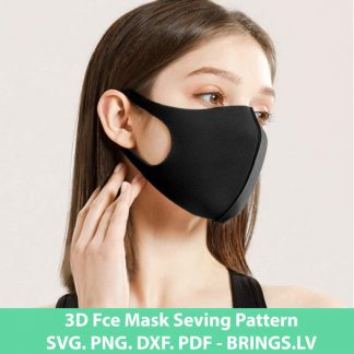 Printable face mask sewing pattern