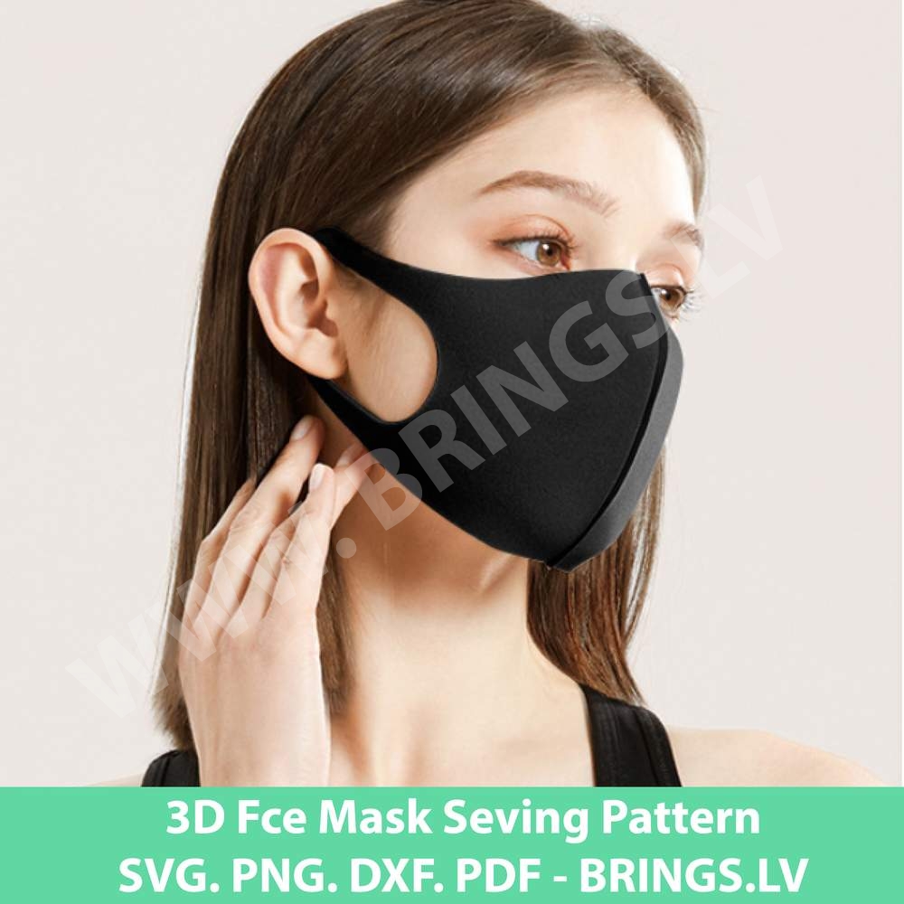 Download 3d Face Mask Sewing Pattern Pdf Svg Dxg Eps Cut Files