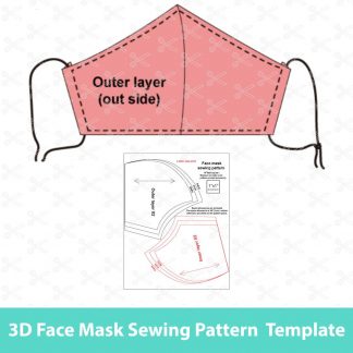 Face mask sewing pattern and tutorial