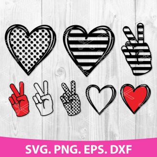 Download Peace Love Svg Eps Png Dxf Heart Svg Cut File