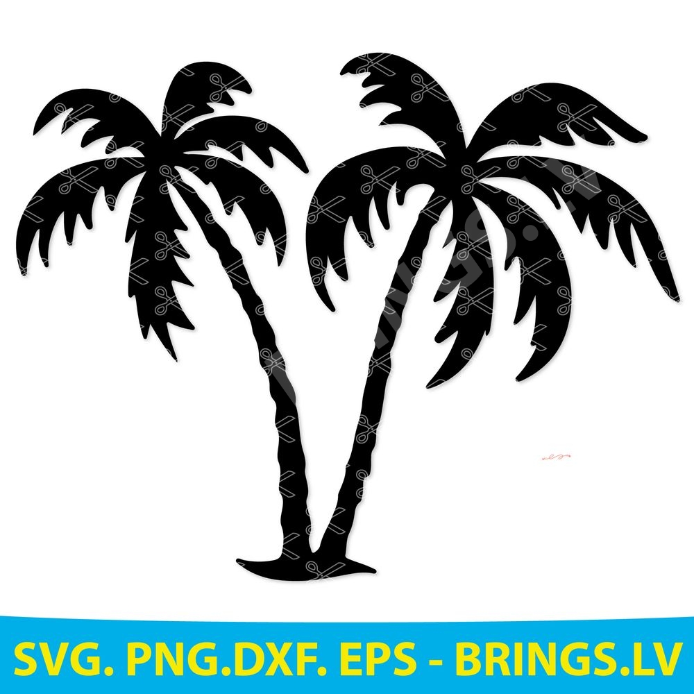 Download Palm Trees Svg Dxf Png Eps Cut Files Palm Tree Clipart