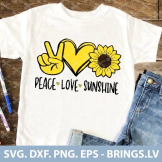 Download Peace Love Sunshine Svg Sunflower Svg Peace Love Svg Cut File
