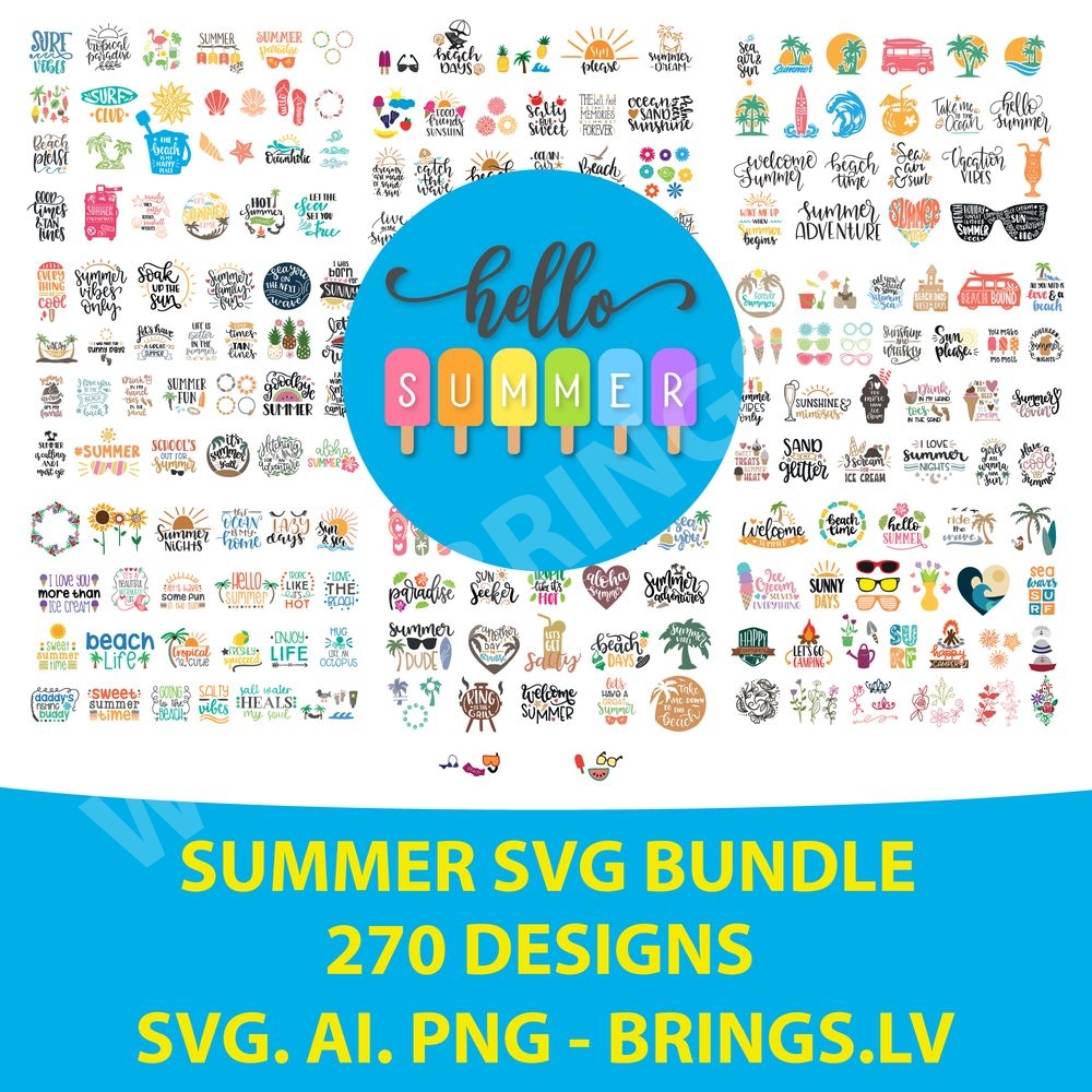 Summer SVG Bundle Cut File
