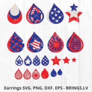 4th-July-Earring-SVG