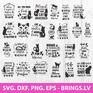 Cat lover Life is purrfect with Cats cut file car decal svg,dxf,png love cats cut file SVG Cat quote SVG crazy cat lady cat silhouette