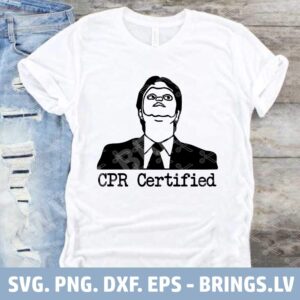 Dwight Schrute CPR Certified SVG