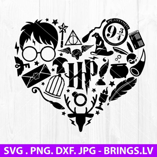 HARRY POTTER HEART SVG