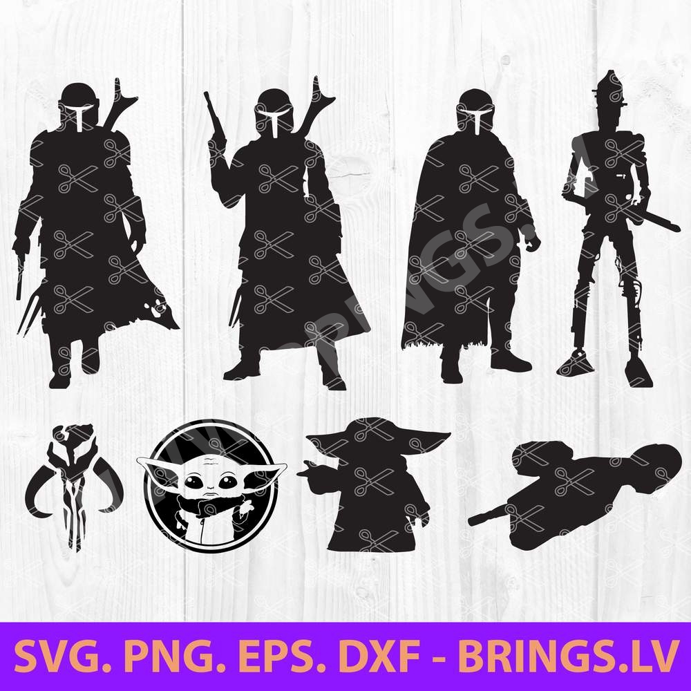 SVG Files Cricut Silhouette Star Wars Mandalorian Logo SVG Cut Files