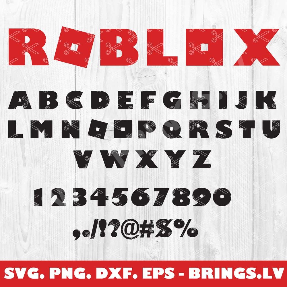 Roblox Letters Svg Cut Files Roblox Alphabet Svg Roblox Svg