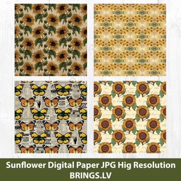 Sunflower Digital Paper