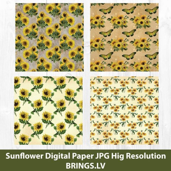 Sunflower Digital Pattern