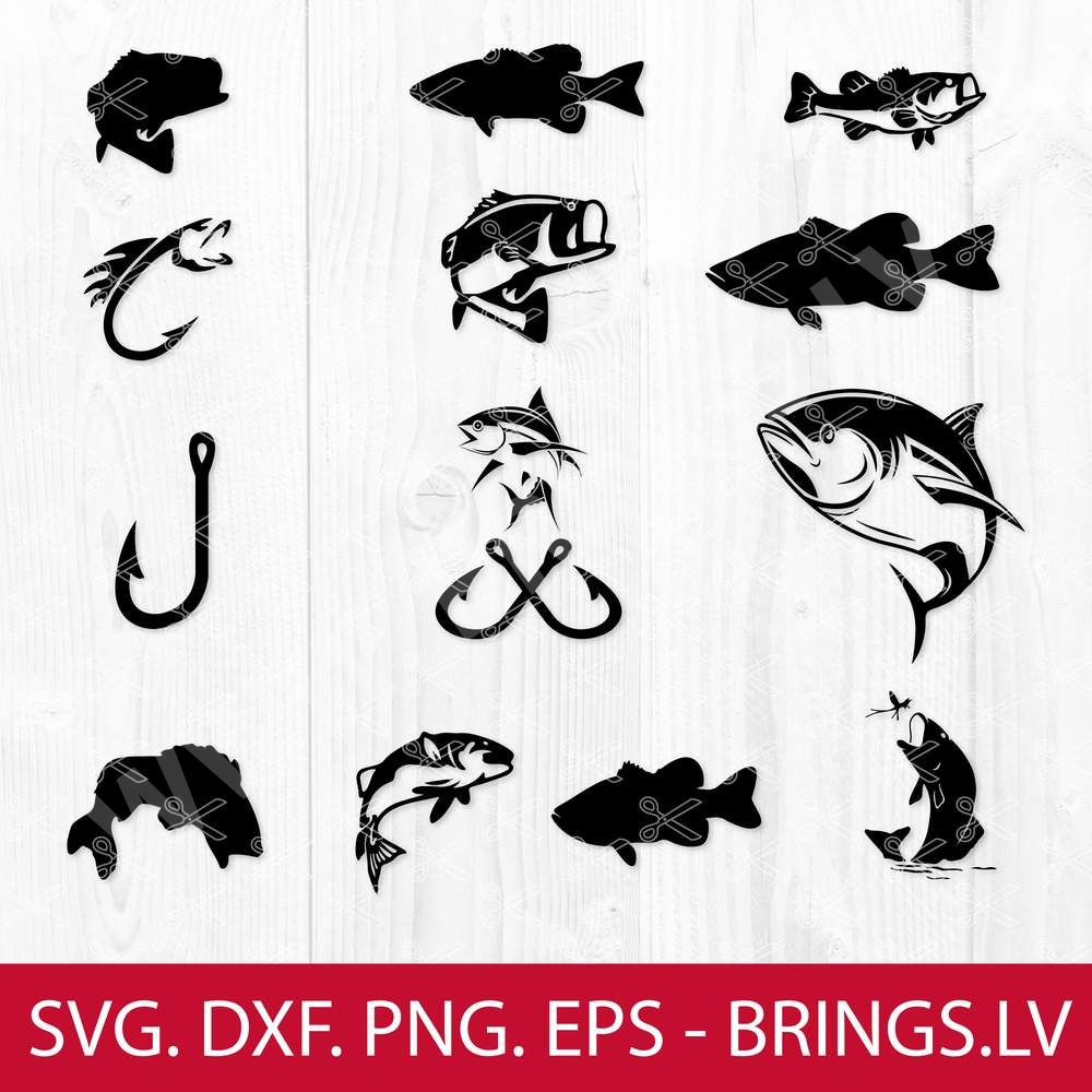 Fishing Cut Files For Silhouette Bonefish SVG Fishing Files for Cricut Vector Fish Svg Fishing Clipart Fishing Svg Fish Dxf Png Eps