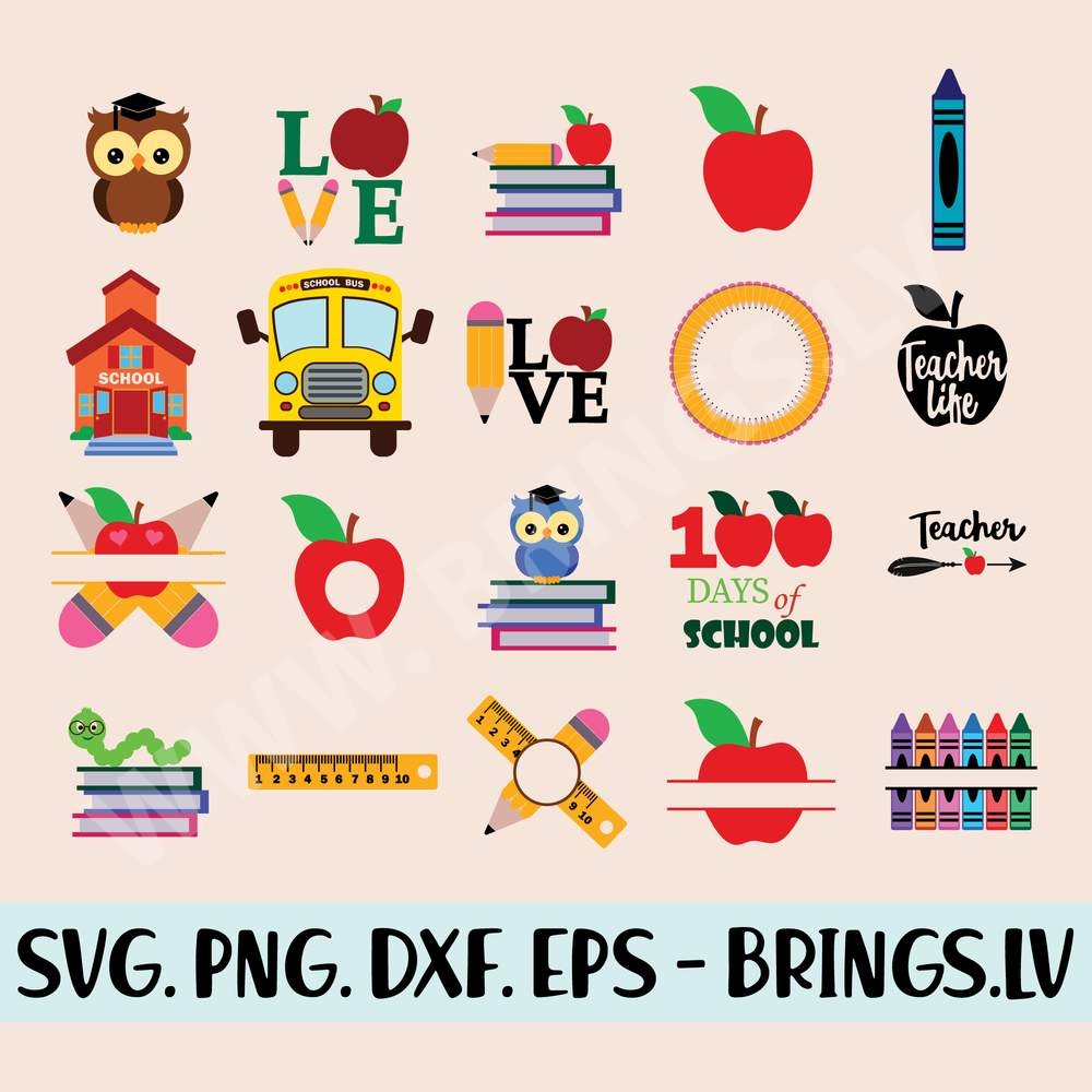 Download School Svg Cut Files Teacher Svg School Svg Bundle School Dxf