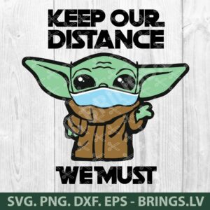 Star Wars Baby Yoda Face Mask Quarantine Coronavirus SVG