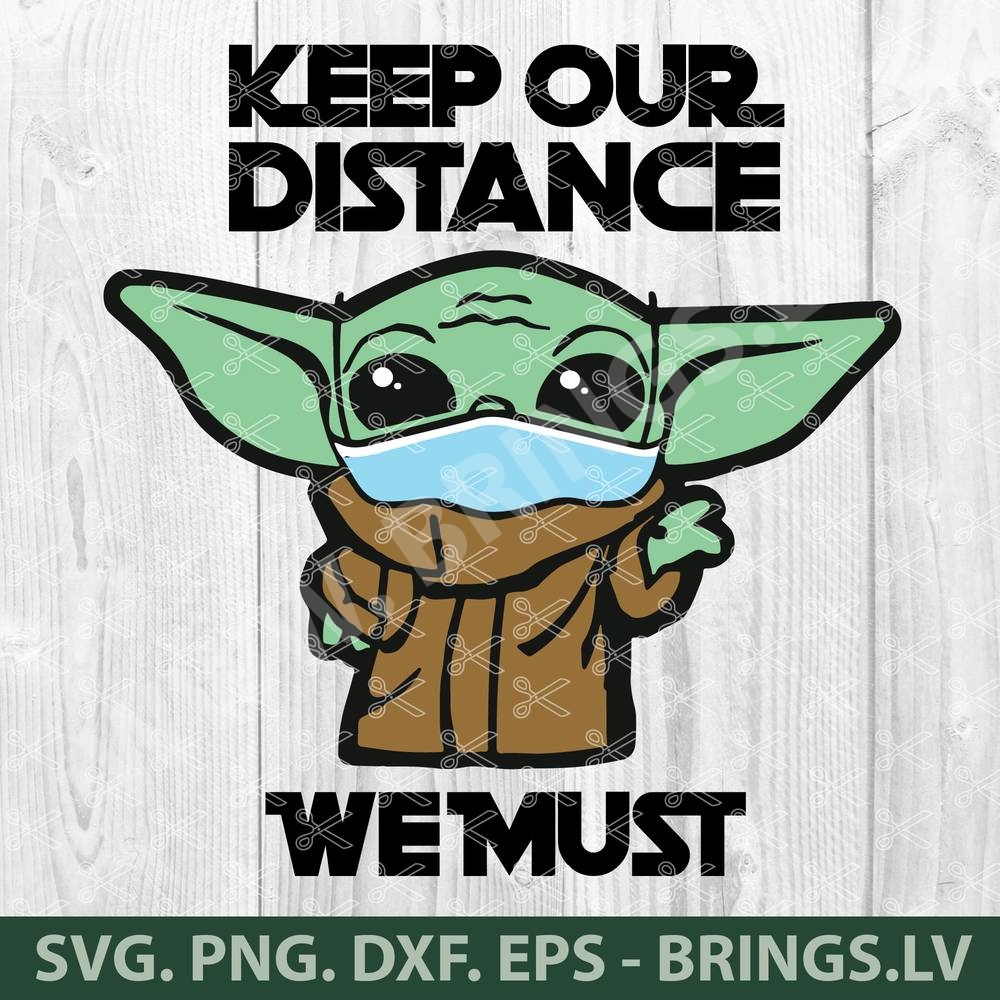 Download Star Wars Baby Yoda Face Mask Quarantine Svg Png Dxf Cutting Files SVG, PNG, EPS, DXF File