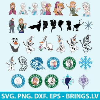 Download Frozen Svg Bundle Dxf Png Eps Cut Files Frozen Font Svg Ttf