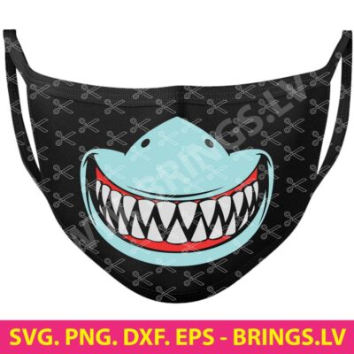 Shark teeth mask svg