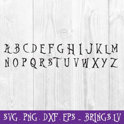 NIGHTMARE BEFORE CHRISTMAS SVG FONT