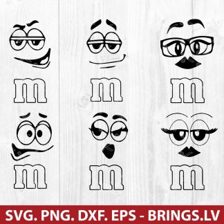Download M M Faces Svg M And M Clipart Set M M Faces Shirt M M Character