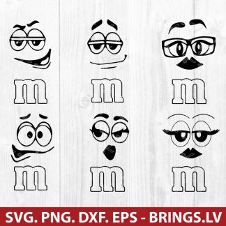 M M Faces Svg M And M Clipart Set M M Faces Shirt M M Character