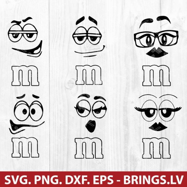 M&M Faces SVG