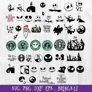 Download Nightmare Before Christmas Svg Bundle Cut Files Nightmare Font Svg PSD Mockup Templates