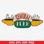 Central Perk SVG, Friends coffee shop SVG, Friends TV show SVG, Cricut Friends SVG, Central Perk logo, Friends fan decor, retro coffee shop SVG