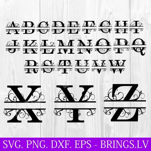 Split Monogram SVG