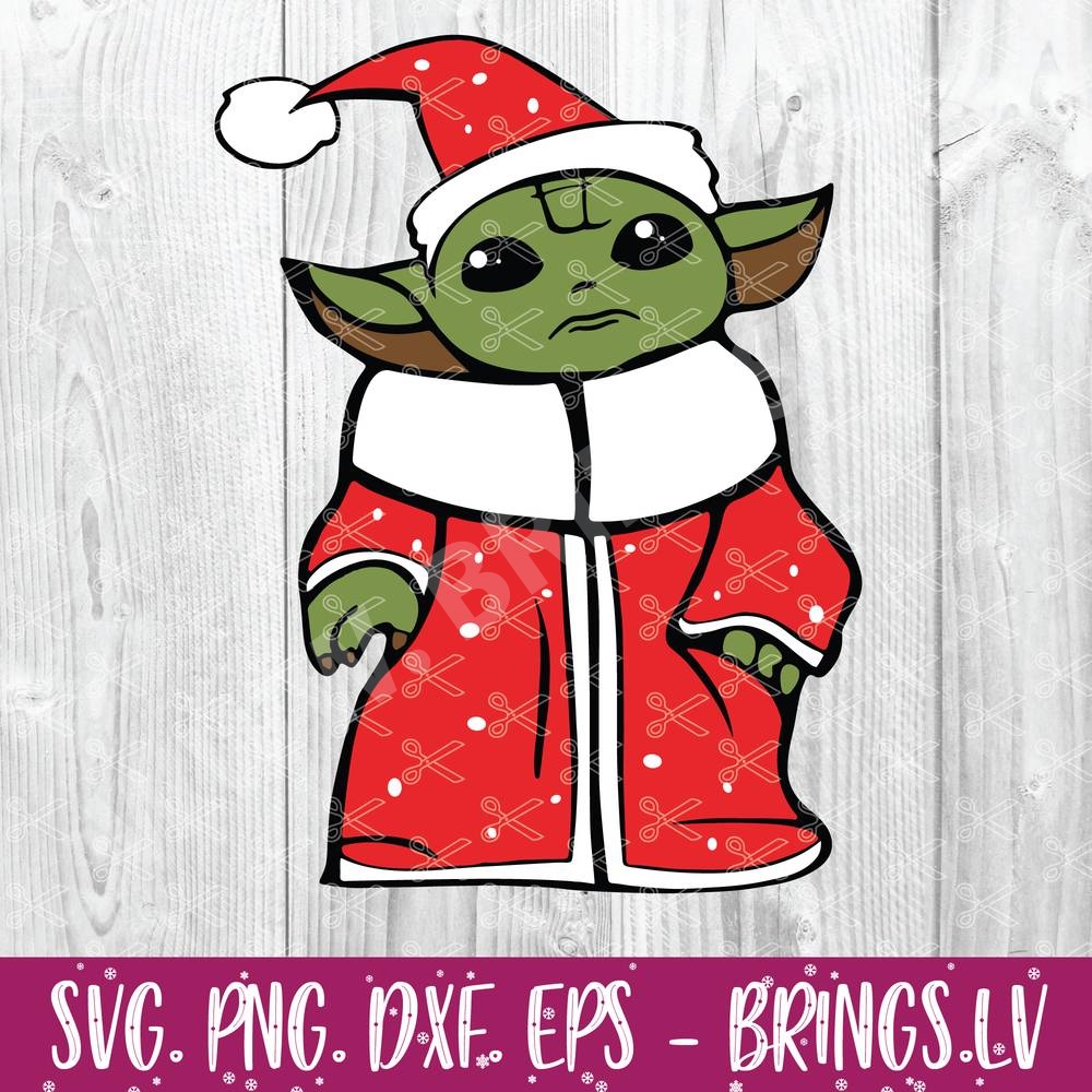 Baby Yoda Christmas Star Wars The Mandalorian SVG