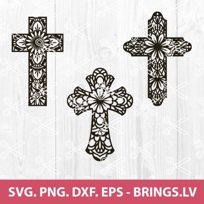 Download Mandala Cross Svg Christian Svg Easter Cross Svg Cross Zentangle PSD Mockup Templates