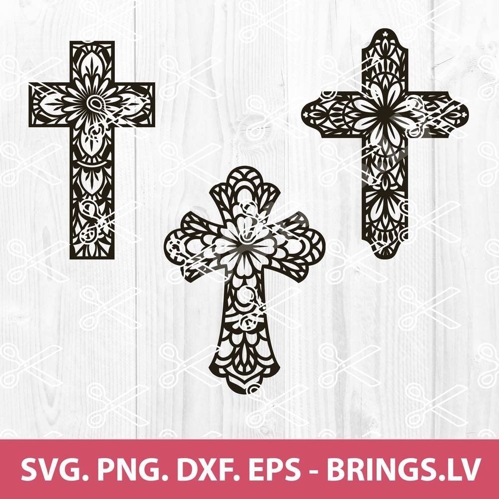 Download Mandala Cross Svg Christian Svg Easter Cross Svg Cross Zentangle SVG, PNG, EPS, DXF File