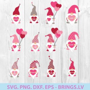 Valentine Gnome SVG
