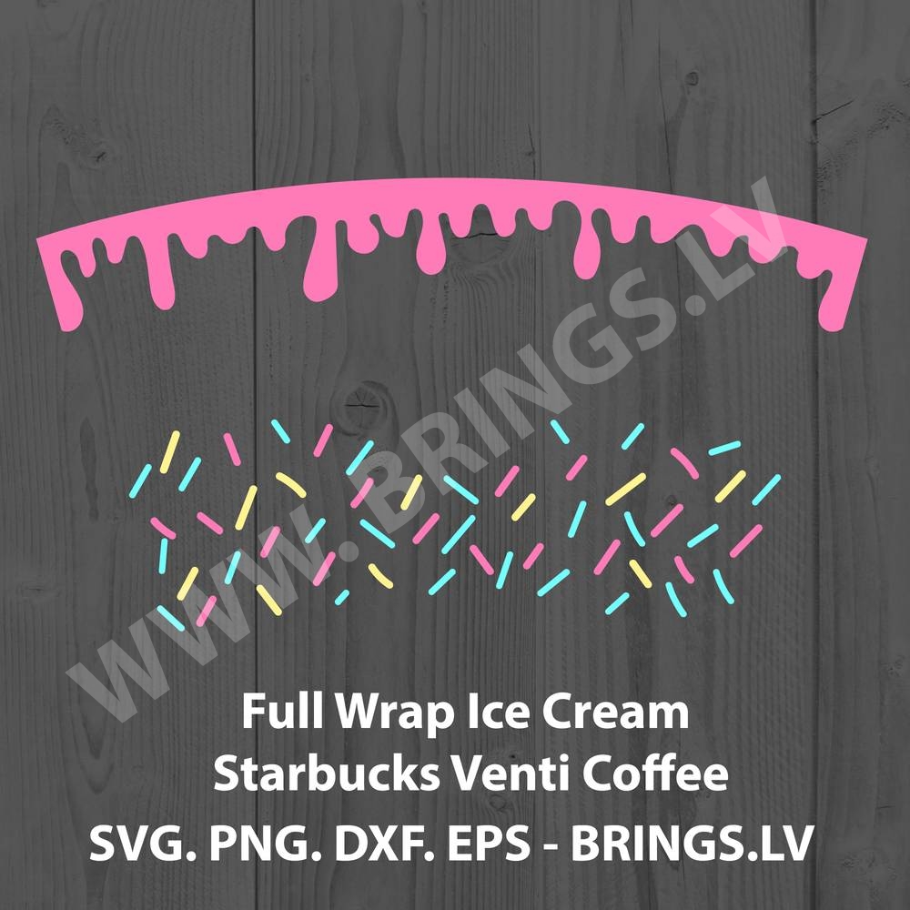 Full Wrap Ice Cream Starbucks Venti Coffee SVG