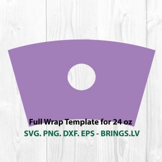 Full Wrap Template for 24 oz SVG