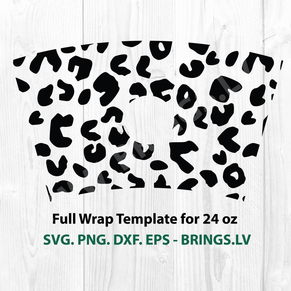 Seamless Full Wrap Leopard Print For Starbucks SVG