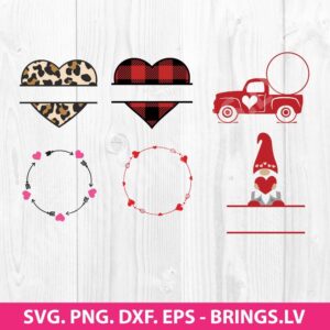 Valentine Monogram Frame SVG